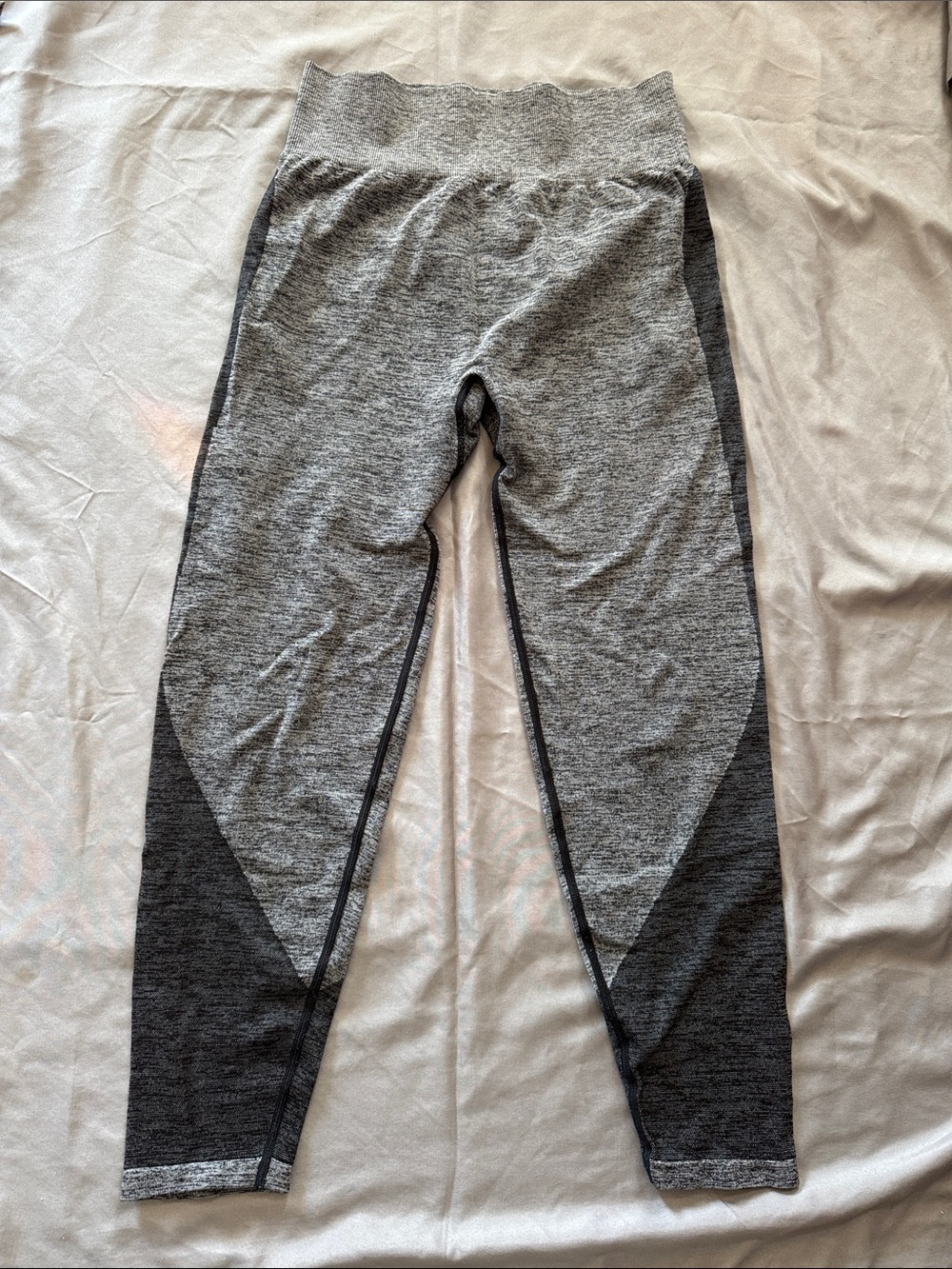 PINK Victoria's Secret Gray Seamless Leggings with Dark Gray Panels